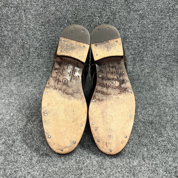 All Saints Spitalfields boots Women's 8 Rustic Brown Leather Moto Combat Lace Up - Picture 12 of 14